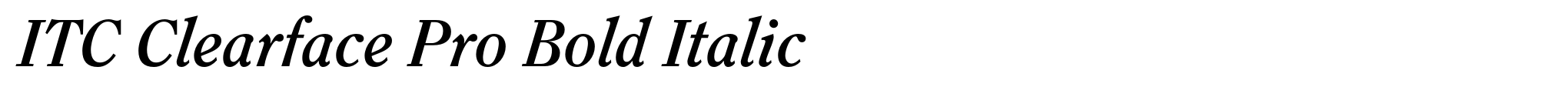 ITC Clearface Pro Bold Italic image
